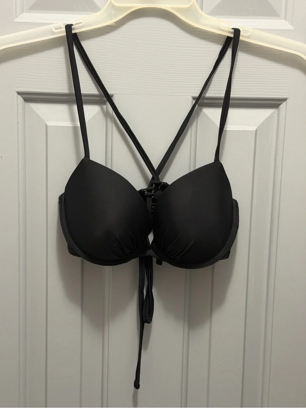 aerie Perker Push Up String Bikini Swim Top Underwire Women’s Size 36B Black - Picture 1 of 8